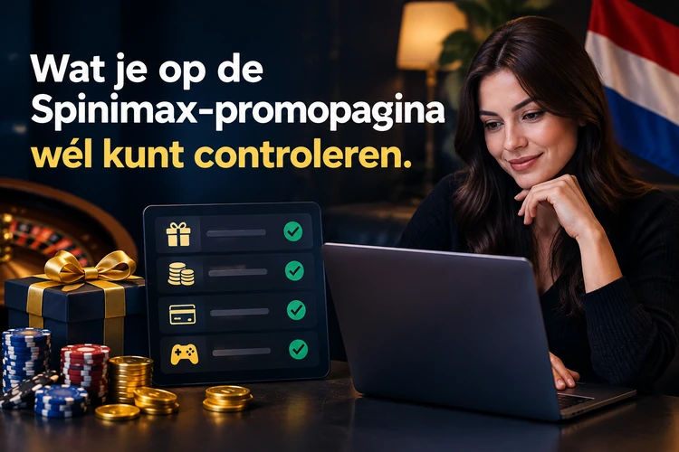 Wat je op de Spinimax-promopagina wél kunt controleren