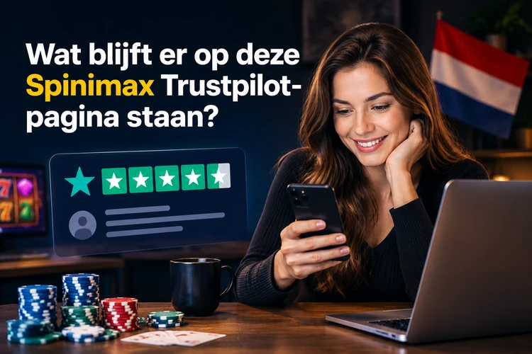 Wat blijft er op deze Spinimax Trustpilot-pagina staan?